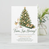 Trim, Sip, Hooray クリスマスパーティー 招待状 (スタンド正面)