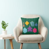 Trim the Tree with Board Games Square Throw Pillow クッション (椅子)