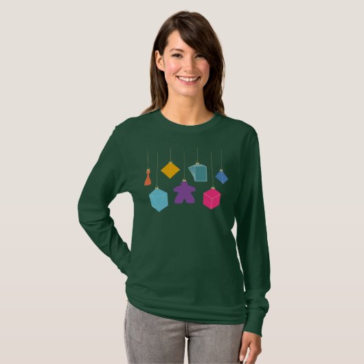 Trim the Tree with Board Games Womens Shirt Tシャツ (正面フル)