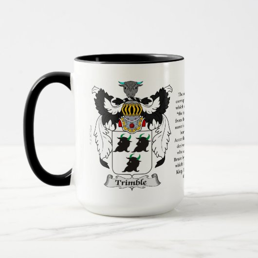 Trimble家族の紋章付き外衣 マグカップ (左)