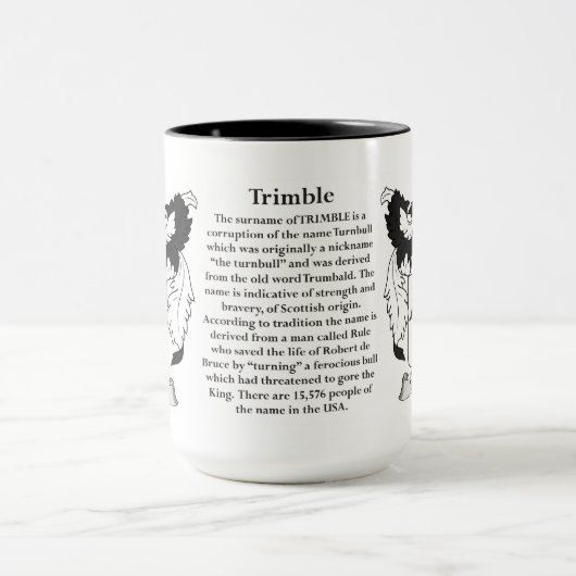 Trimble家族の紋章付き外衣 マグカップ (中央)