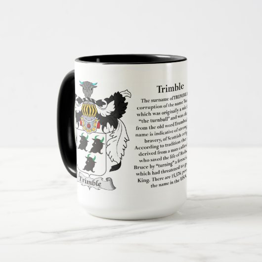 Trimble家族の紋章付き外衣 マグカップ (正面左)