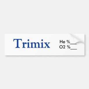 Trimixタンクステッカー バンパーステッカー