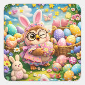 Trims and floral sticker sheet description スクエアシール (正面)