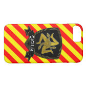 Trinacriaのシシリアの黒及び金ゴールドの赤い黄色 Case-Mate iPhoneケース (裏面(横))