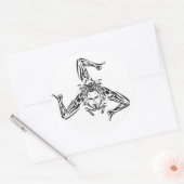 Trinacria noir sur fond blanc ラウンドシール (封筒)