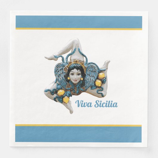 Trinacria of Sicily Sicilia Blue and Yellow (正面)
