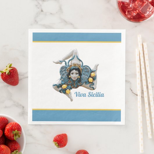 Trinacria of Sicily Sicilia Blue and Yellow (インサイチュ)