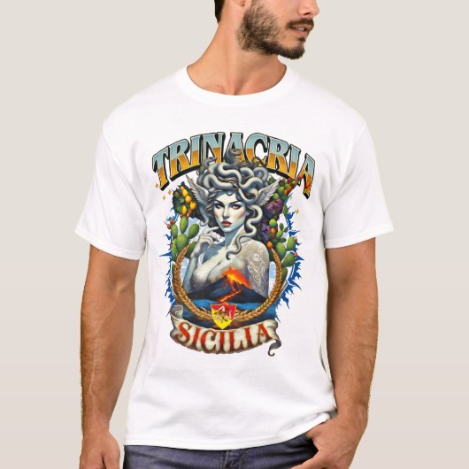 Trinacria Retro Style T-Shirt Tシャツ (正面)