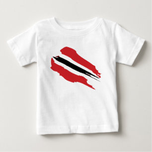 Trinbagoの旗のTシャツ(乳児) ベビーTシャツ
