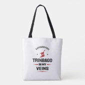 Trinbago in My Veins | Trini Pride WHITE トートバッグ (裏面)
