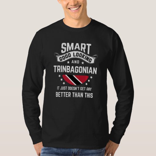 Trinbagonian Flag Native Pride Trinidad and Tobago Tシャツ (正面)