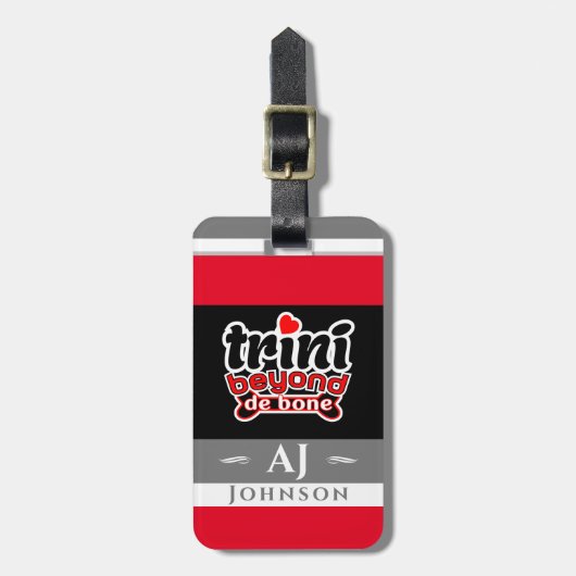 Trini Beyond 誇りを持った De Boneスラングとフラグ ラゲッジタグ (正面縦)