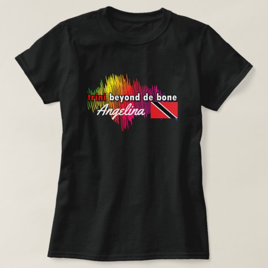 trini beyond de bone ladies top (cust) tシャツ (デザイン正面)