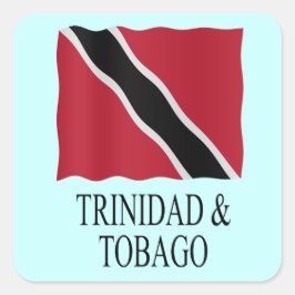 Trinidad and Tobago flag スクエアシール