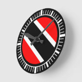 Trinidad and Tobago Flag ラウンド壁時計 (傾斜)