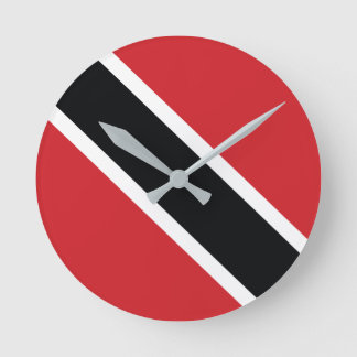 Trinidad and Tobago National Flag Clock ラウンド壁時計