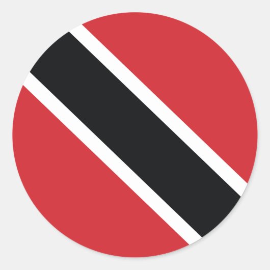 Trinidad and Tobago National Flag Sticker ラウンドシール (正面)