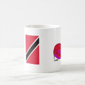 Trinidad & Tobago Flag & Pan  コーヒーマグカップ (中央)