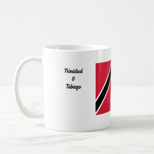 Trinidad & Tobago Flag & Pan  コーヒーマグカップ (左)