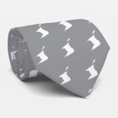 Trinidad & Tobago Map on GREY ネクタイ (ロール)