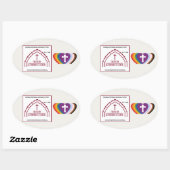 TrinityとRICロゴのステッカー4セット 楕円形シール (シート)