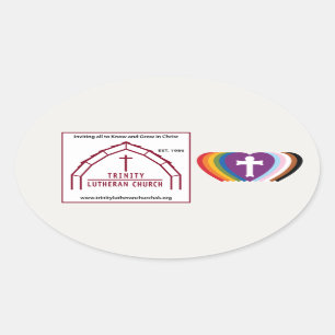 TrinityとRICロゴのステッカー4セット 楕円形シール
