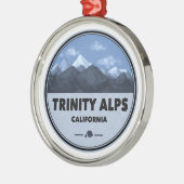 Trinity Alps California Camping メタルオーナメント (左)