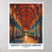 Trinity College Dublin Print - Trinity Library Art ポスター (正面)