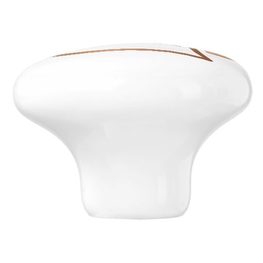 Trinity Knot - Minimalist Bronze Line Art セラミックノブ (側面)