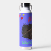 Trinkflasche Edelstahl lila Dino Rex Ausgrabung ウォーターボトル (正面)