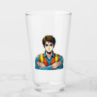 Trinkglas mit Manga-Sicherheitsfachmann タンブラーグラス