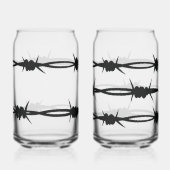Trinkgläser mit Stacheldraht Design ガラス缶 (正面)