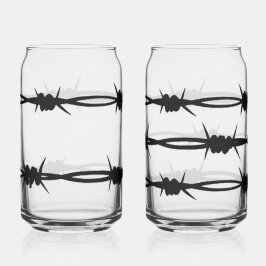 Trinkgläser mit Stacheldraht Design ガラス缶