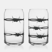 Trinkgläser mit Stacheldraht Design ガラス缶 (裏面)
