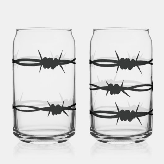 Trinkgläser mit Stacheldraht Design ガラス缶 (裏面)