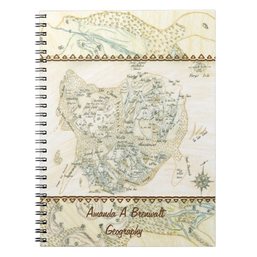 Trinoの分類された地図 ノートブック (正面)