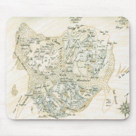 Trinoの分類された地図 マウスパッド (正面)