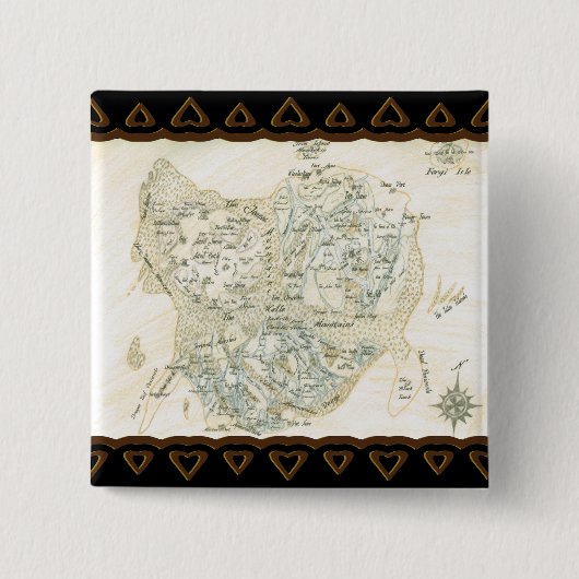 Trinoの分類された地図 缶バッジ (正面)