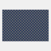 Trio 4幾何学的パターンセットのラッピング紙 ラッピングペーパーシート (正面3)