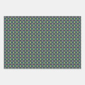 Trio 4幾何学的パターンセットのラッピング紙 ラッピングペーパーシート (正面)