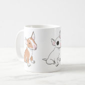 Trio of Bullie pups mug コーヒーマグカップ (正面左)