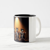Trio of Feline Musicians Coffee Mug ツートーンマグカップ (正面右)