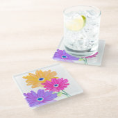 Trio of Joy：明るいフローラ ガラスコースター (アングル)