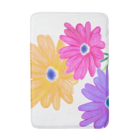 Trio of Joy: Bright Floral  バスマット (正面縦)