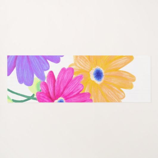 Trio of Joy: Bright Floral ヨガマット (裏面(横))