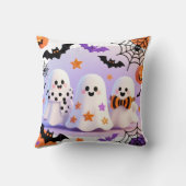 Trio of Playful Cartoon Ghosts クッション (裏面)