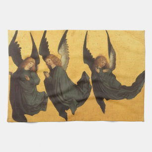 Trio of Renaissance Angels by Master of Housebook キッチンタオル