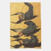 Trio of Renaissance Angels by Master of Housebook キッチンタオル (縦)