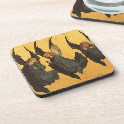 Trio of Renaissance Angels by Master of Housebook コースター (左側)